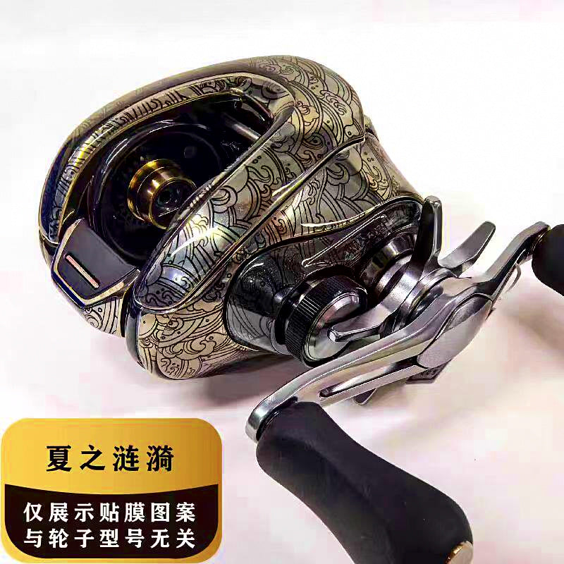 3D Textured Baitcasting Reel Wrap Film, Left or Right Hand – option photo