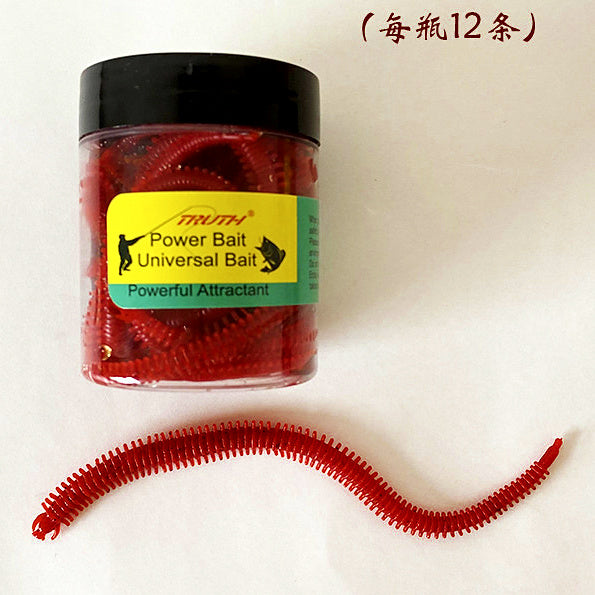 Soft Plastic Sandworm, Earthworm & Curly Tail Lures + 6 Hooks – option photo