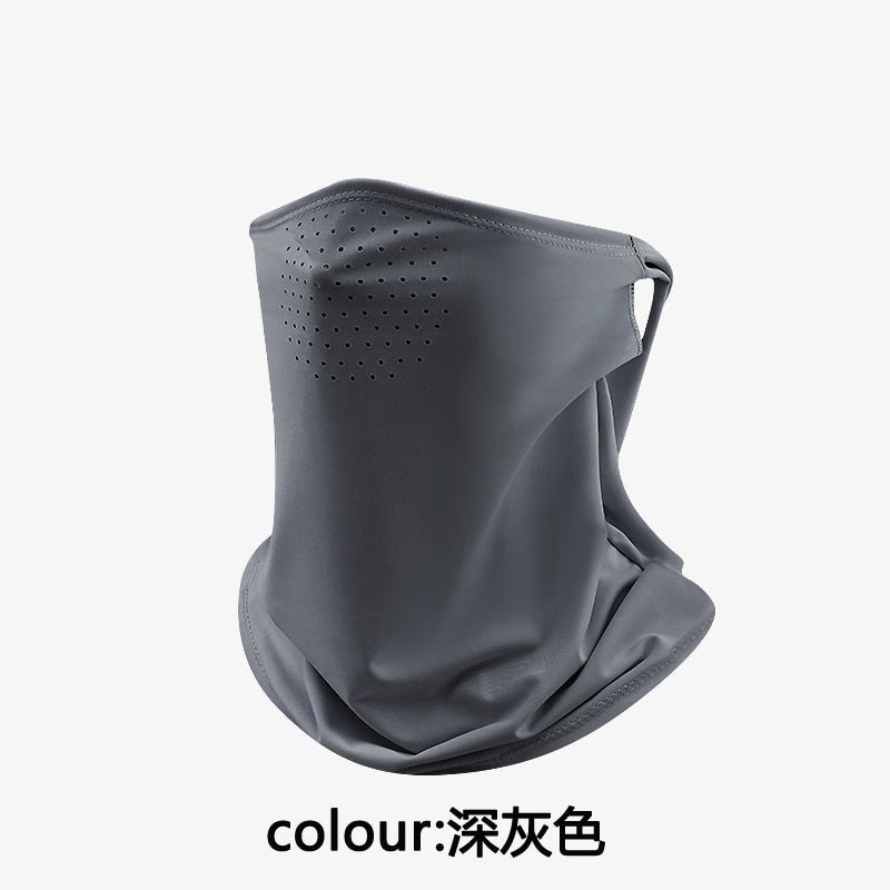 Ice Silk UV Sun Face Mask, Neck Cover, Ear Loop, One Size – option photo