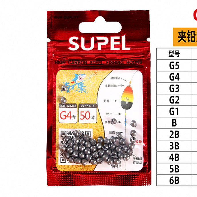 Split Shot Sinkers, Pinch-On Open Style, Sizes G5–5B – option photo