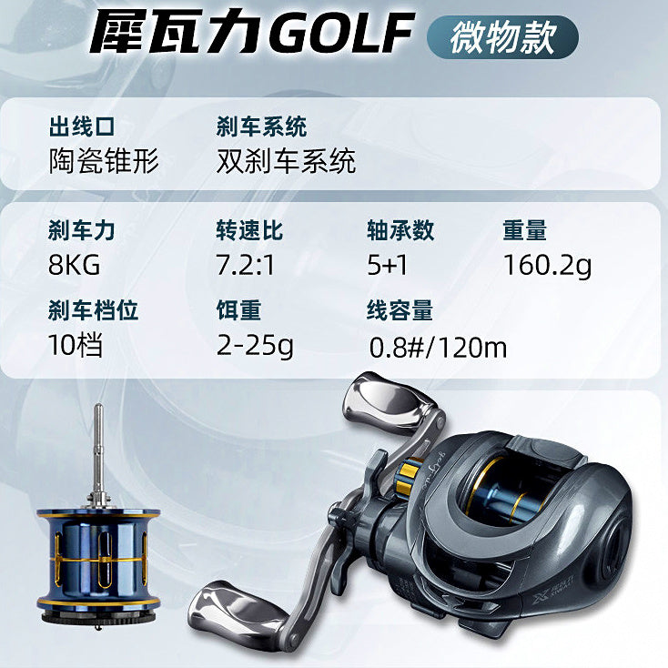 DC Round Baitcasting Reel, 7.2:1 Gear Ratio, 6 Bearings – option photo