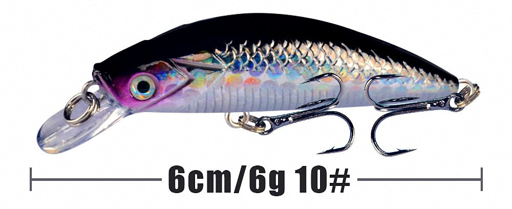 Slow Sinking Minnow Lure, 6 cm (2.4 in), 6 g (0.2 oz) – option photo