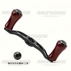 Baitcasting Reel Handle, Metal Arm with Wood Knob – option photo