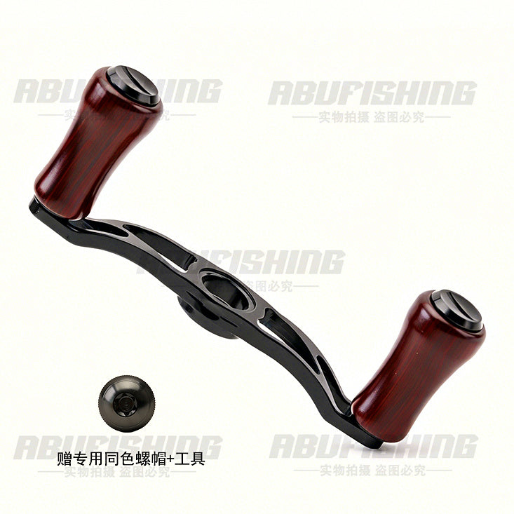 Baitcasting Reel Handle, Metal Arm with Wood Knob – option photo
