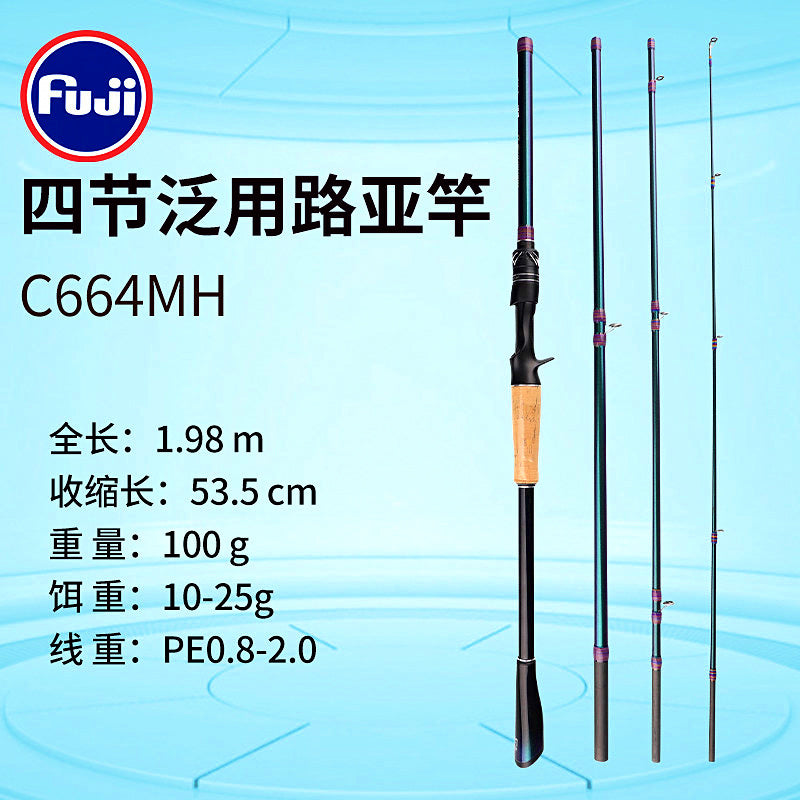 4-Piece Travel Lure Rod, Carbon, Fast Action, 1.55–2.58 m – option photo