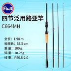 4-Piece Travel Lure Rod, Carbon, Fast Action, 1.55–2.58 m – option photo