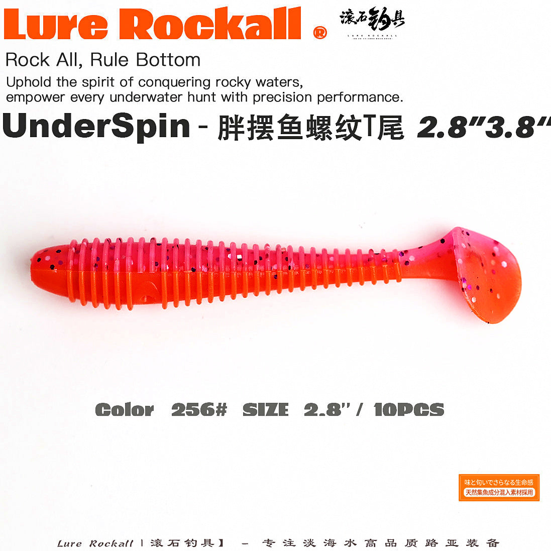 Ribbed T-Tail Soft Swimbait, 2.8 in & 3.8 in – option photo
