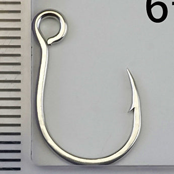 Tin-Plated Single Lure Hook with Ring, Sizes 10 to 4/0 – option photo