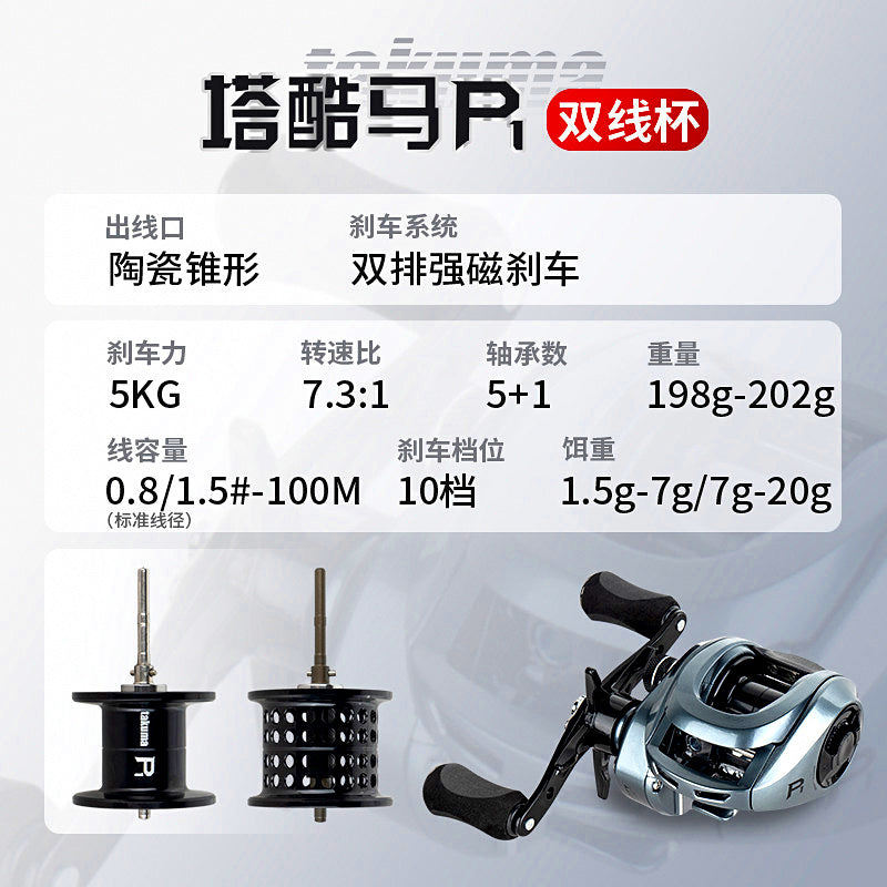Micro Round Baitcasting Reel, 7.3:1, 6 Bearings – option photo