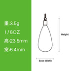 Tungsten Drop Shot Weights, Teardrop & Stick, 5-Pack – option photo