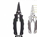 Fishing Pliers, Braid Scissors, Fish Gripper & Lanyard – option photo