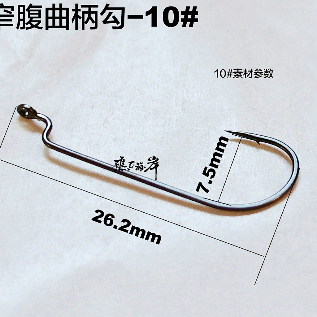Fine Wire Offset Worm Hooks for Texas Rig, Size 10–1 – option photo