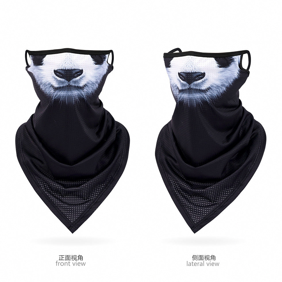 Ear-Loop Triangle Face Cover Neck Gaiter, Ice Silk Mesh – option photo