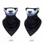 Ear-Loop Triangle Face Cover Neck Gaiter, Ice Silk Mesh – option photo