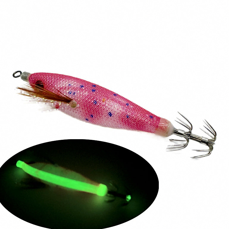 Glow Wing Wood Shrimp Squid Jig, 8 cm 6 g (0.2 oz) – option photo