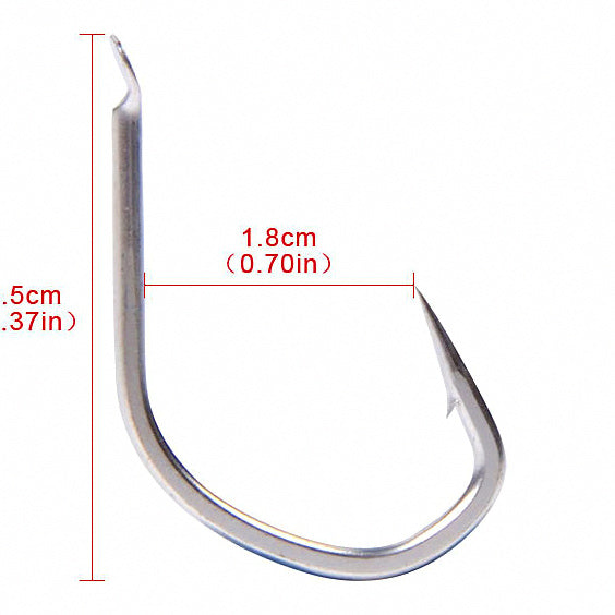 Barbed Long Shank Saltwater Hooks, Sizes 1/0–4/0 – option photo