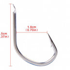 Barbed Long Shank Saltwater Hooks, Sizes 1/0–4/0 – option photo