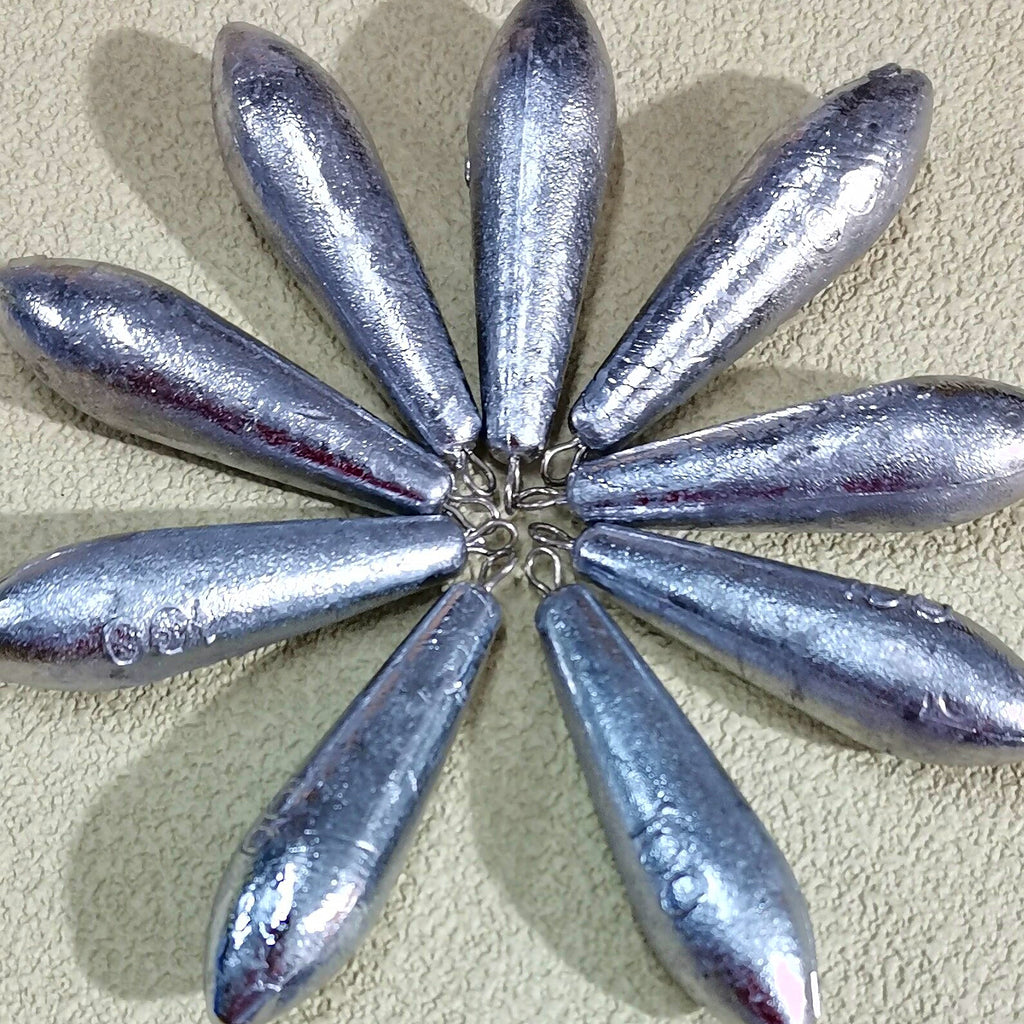 Willow Leaf Lead Sinker, Stainless Ring, 0.18–17.6 oz (5–500 g) – option photo