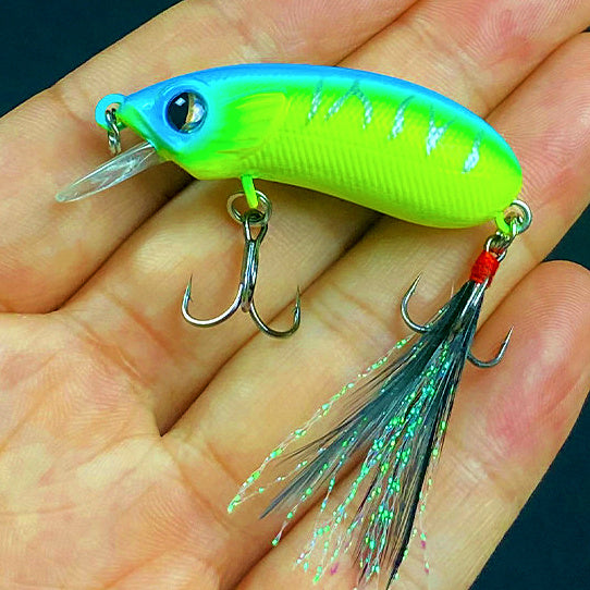 Fat Minnow Hard Bait Lure, Single or Treble Hook – option photo