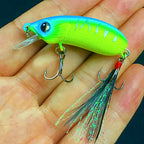 Fat Minnow Hard Bait Lure, Single or Treble Hook – option photo