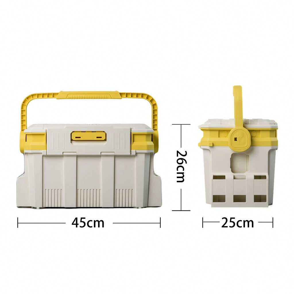 Hard Plastic Fishing Tackle Box, Sit-On Lid, Large & Small – option photo