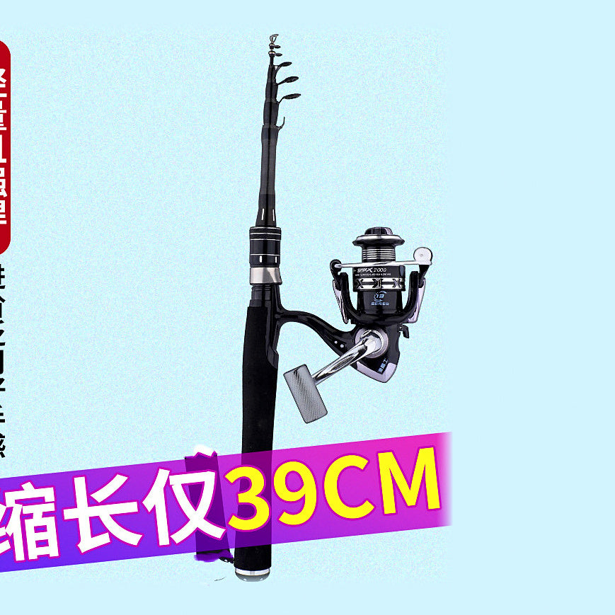 Telescopic Travel Fishing Rod, 1.5–2.7 m (4.9–8.9 ft) – option photo