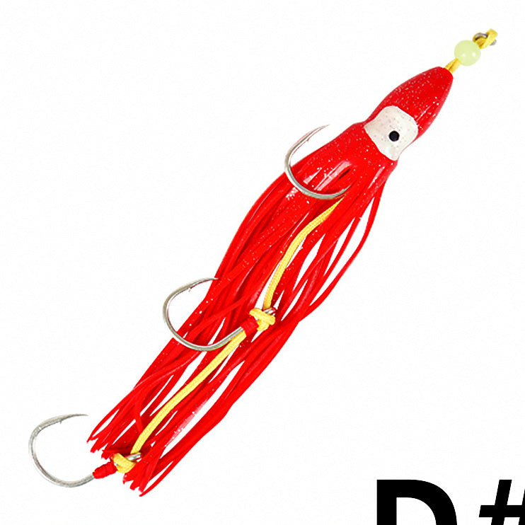 Glow Squid Jig Octopus Lure Rig, 23 cm (9 in), 3/0 & 5/0 – option photo