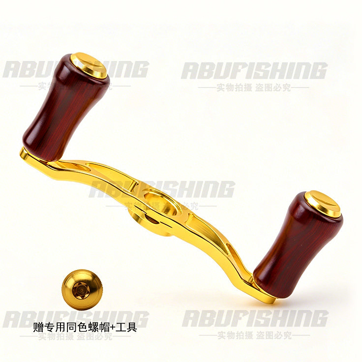 Baitcasting Reel Handle, Metal Arm with Wood Knob – option photo