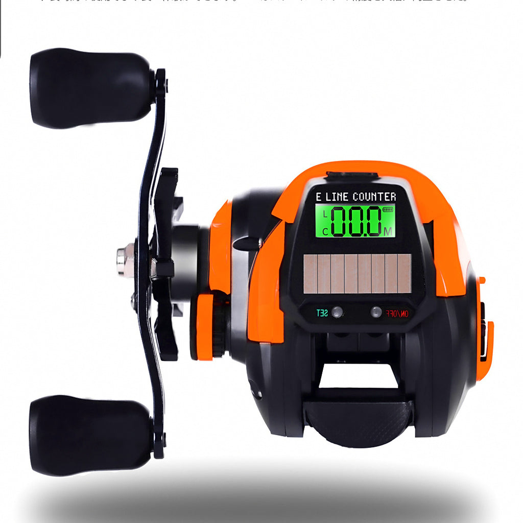 Solar Digital Display Baitcasting Reel, USB Rechargeable – option photo
