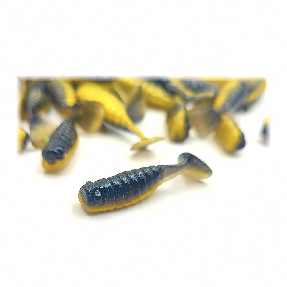 Mini Ribbed T-Tail Grub Soft Baits, 3–4 cm (1.2–1.6 in) – option photo