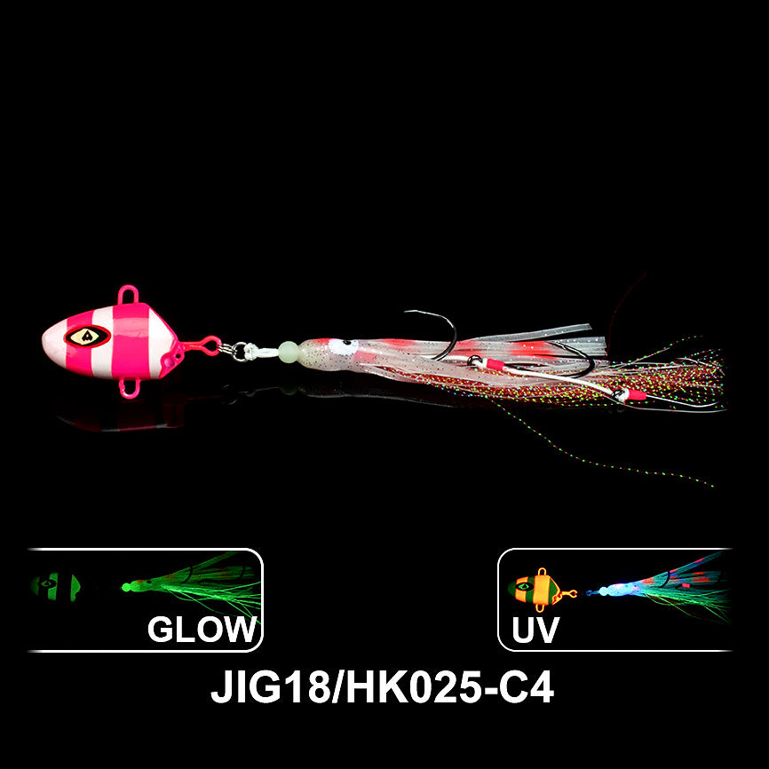 Fish Head Slow Pitch Jig, UV, 100–300 g (3.5–10.6 oz) – option photo