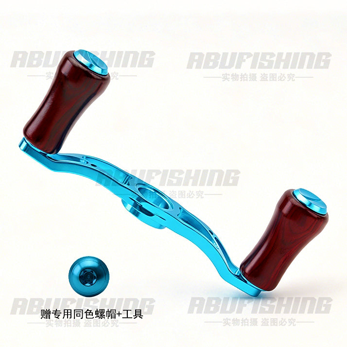Baitcasting Reel Handle, Metal Arm with Wood Knob – option photo