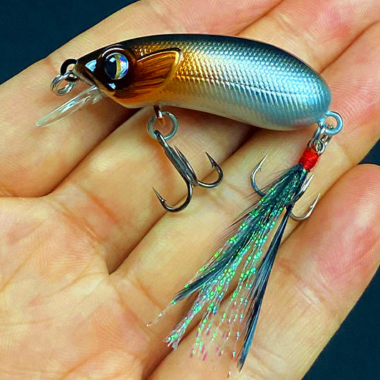 Fat Minnow Hard Bait Lure, Single or Treble Hook – option photo