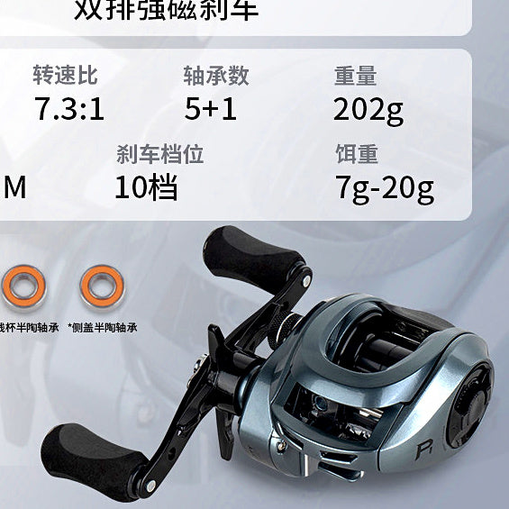 Micro Round Baitcasting Reel, 7.3:1, 6 Bearings – option photo