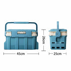 Hard Plastic Fishing Tackle Box, Sit-On Lid, Large & Small – option photo