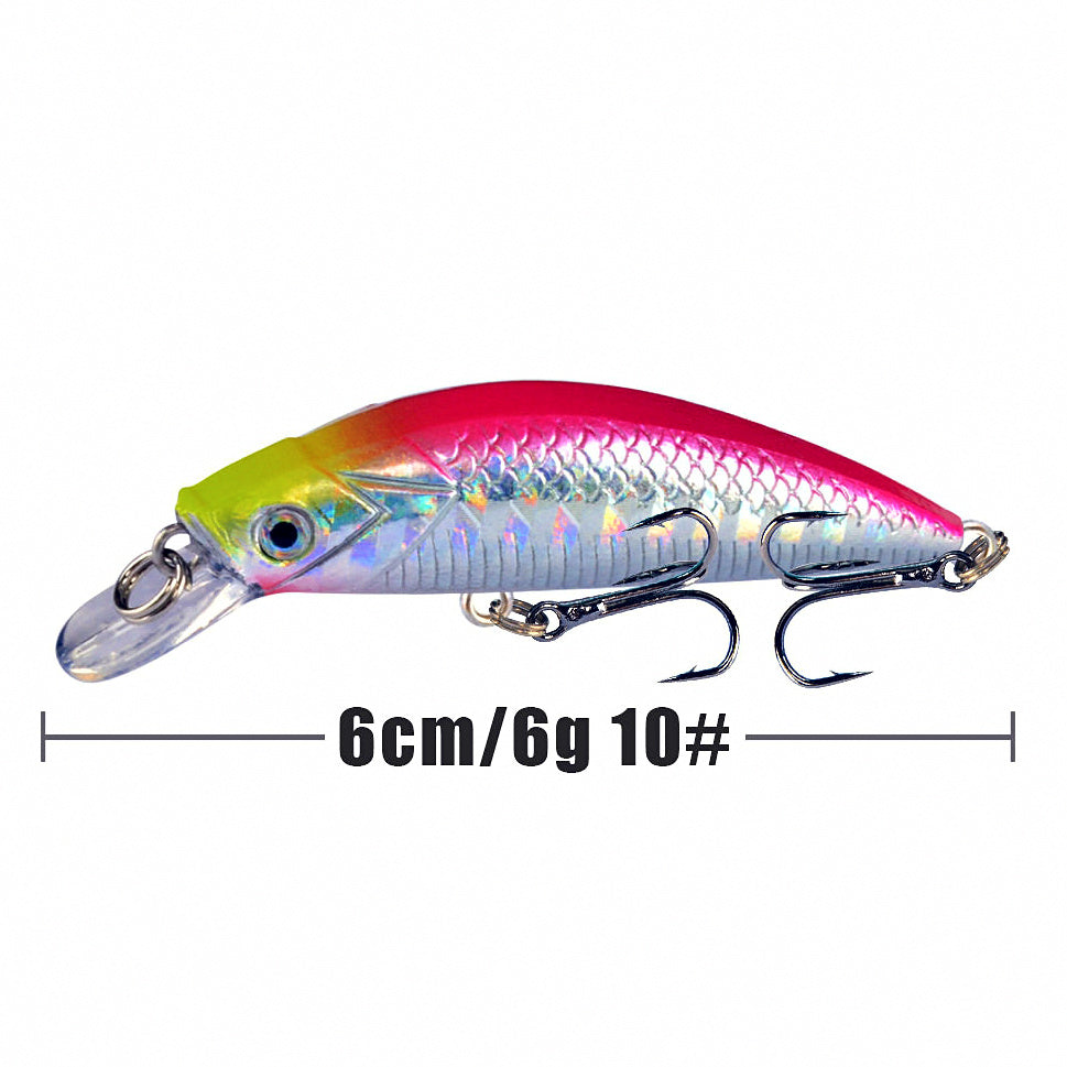 Slow Sinking Minnow Lure, 6 cm (2.4 in), 6 g (0.2 oz) – option photo