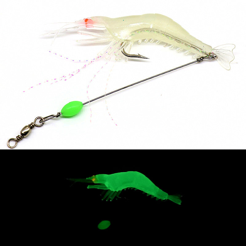 Soft Shrimp Lure with Hook, Glow Bead, 8 cm 5 g (0.18 oz) – option photo
