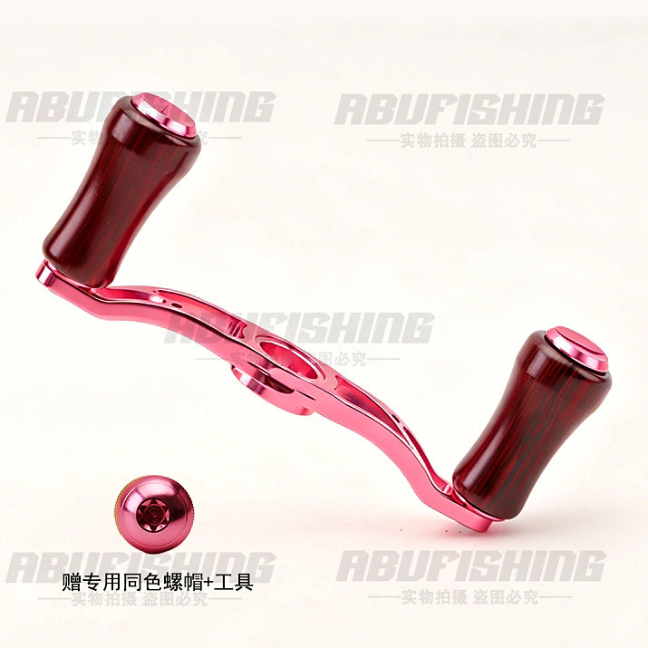 Baitcasting Reel Handle, Metal Arm with Wood Knob – option photo
