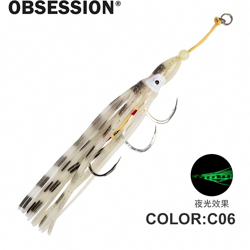 Squid Jig Hook Rig with Octopus Skirt, 5/0 or 7/0 – option photo