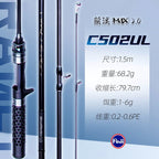 UL Fast Action Micro Lure Rod, 2-Pc Carbon, 1.5–1.8 m (4.9–5.9 ft) – option photo
