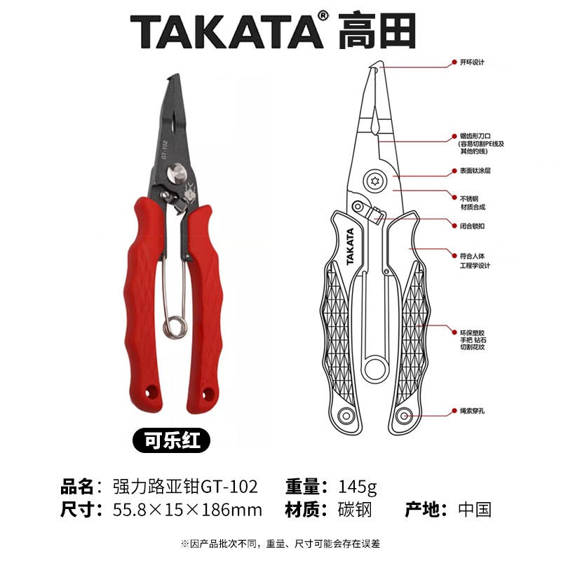 Fishing Pliers, Braid Scissors, Fish Gripper & Lanyard – option photo
