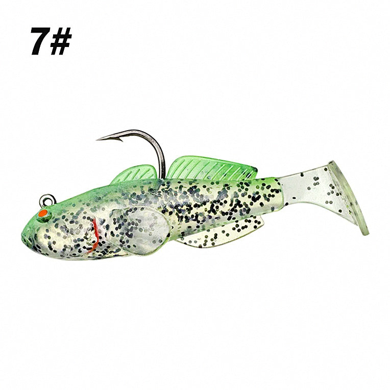 Lead Head Soft Fish Lure, T-Tail, Single Hook, 6–22 g – option photo