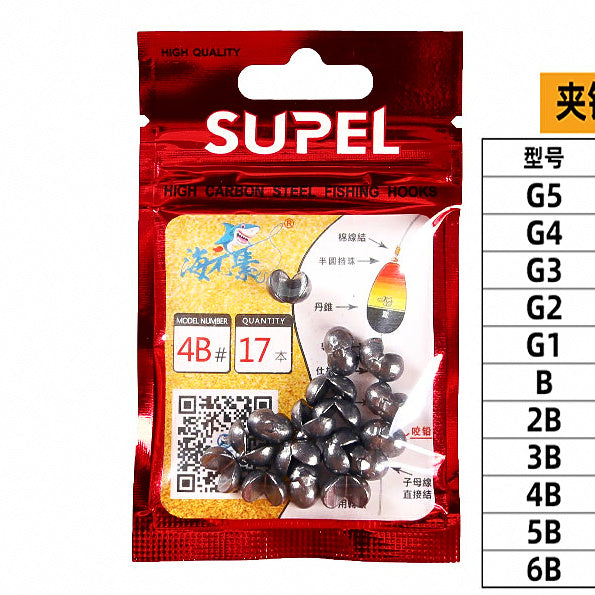 Split Shot Sinkers, Pinch-On Open Style, Sizes G5–5B – option photo