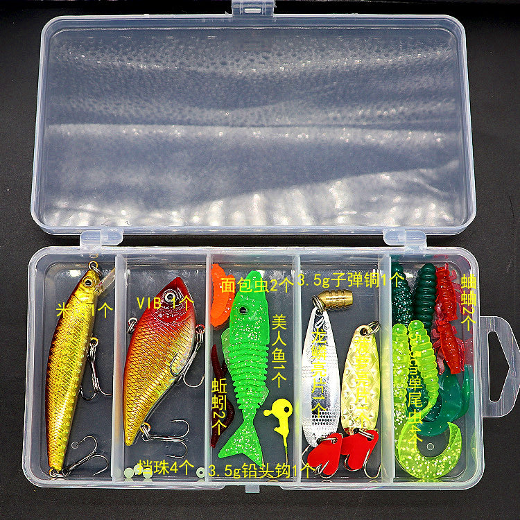 Fishing Lure Assortment Kit, Soft Baits, Jig Heads & Hooks – option photo