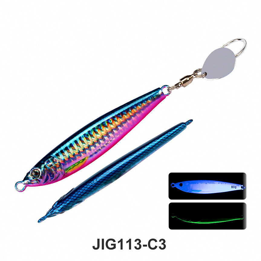 Metal Jig, 40/60/80 g (1.4/2.1/2.8 oz), Bare or With Hooks – option photo