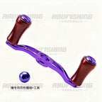 Baitcasting Reel Handle, Metal Arm with Wood Knob – option photo