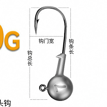 Jig Head Hooks for Soft Baits, 1.5–14 g (0.05–0.5 oz) – option photo