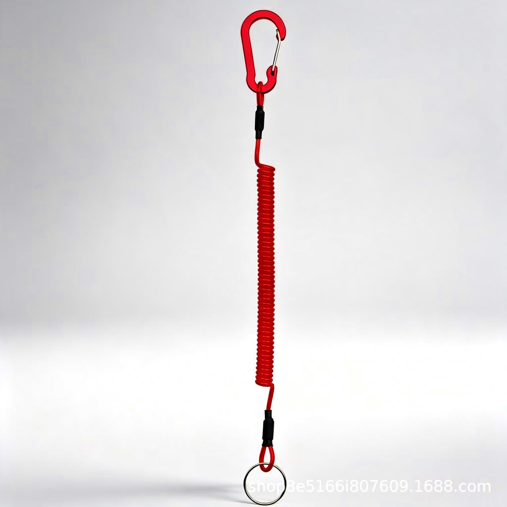 Fishing Pliers Lanyard, Coiled Steel Wire Tether, 1–3 m – option photo