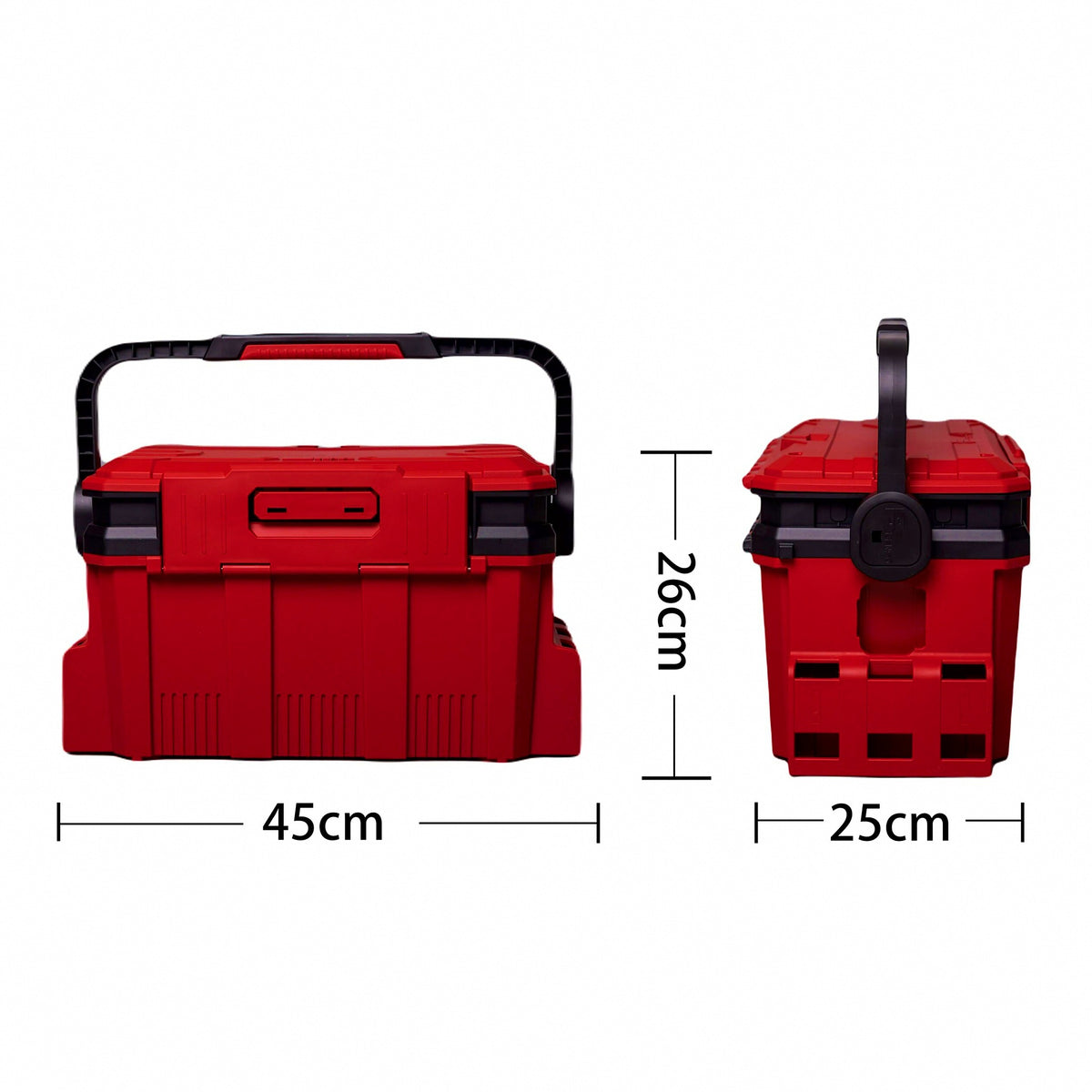 Hard Plastic Fishing Tackle Box, Sit-On Lid, Large & Small – option photo
