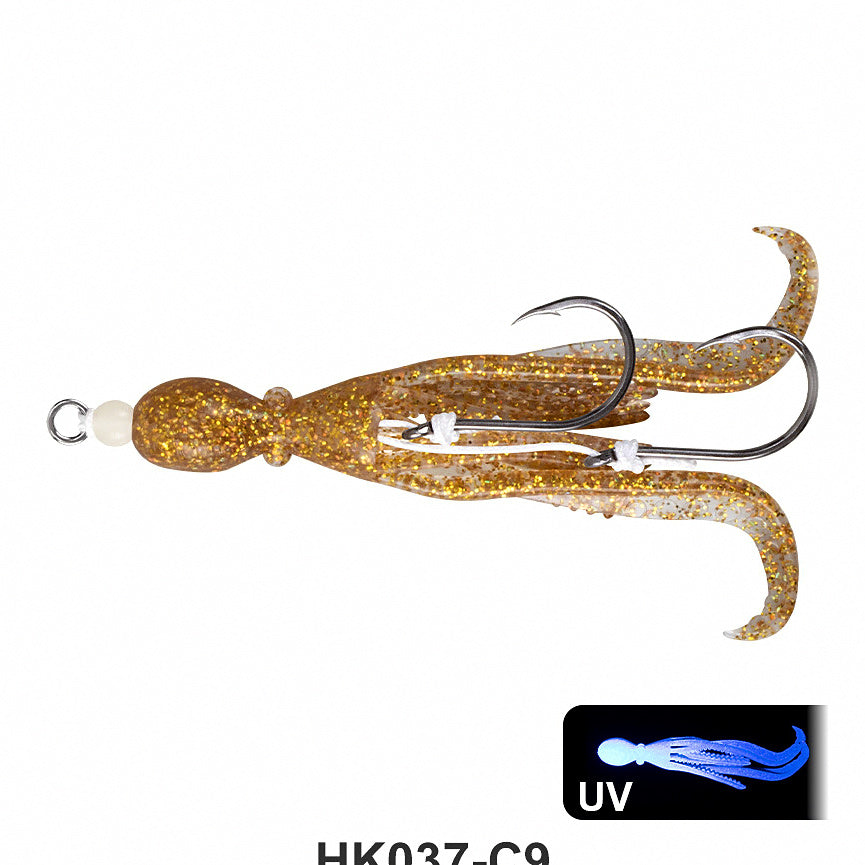 Octopus Squid Skirt Soft Lure with Hook, 9.5 cm (3.7 in), 5 g – option photo